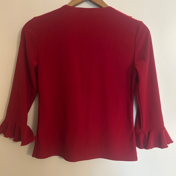Vintage Red Blouse - Picture 3 of 5